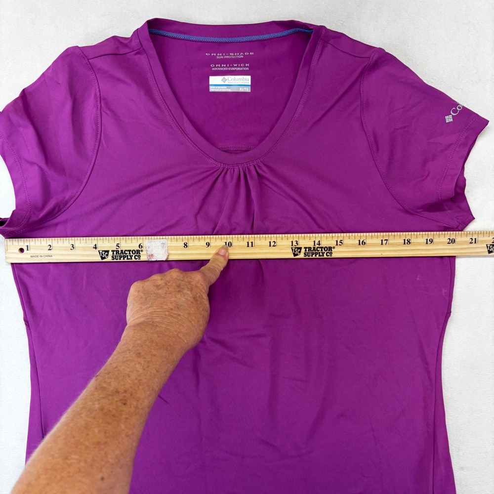 Columbia T-Shirt Women XL Purple Blue Omni-Wick Sun Protection 2 Pack Bundle - Picture 6 of 11
